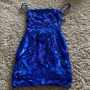 xs blue lucy in the sky dress
